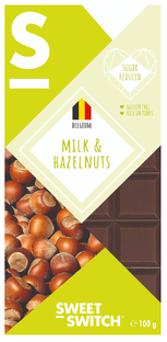 Sweet-Switch Milk & Hazelnuts Chocolate 100GR 