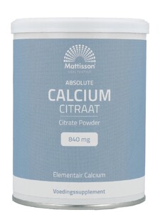 Mattisson HealthStyle Calcium Citraat Poeder 125GR 