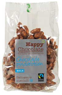 Happy Chocolate Chocolade Pindarotsen Melk 150GR 