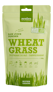 Purasana Wheat Grass Vegan Tarwegrassap Poeder 200GR 