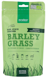 Purasana Barley Grass Vegan Gerstegrassap Poeder 200GR 