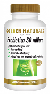 Golden Naturals Probiotica 30 Miljard Capsules 60VCP 