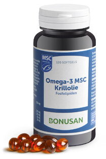 Bonusan Omega-3 MSC Krillolie Softgels 120SG 