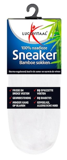 Lucovitaal Sneaker Bamboesokken Wit Maat 39-42 1PR 