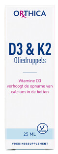 Orthica D3 & K2 Oliedruppels 25ML 