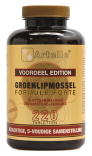 Artelle Groenlipmossel Formule Forte Tabletten 220TB 