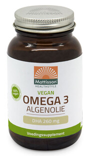 Mattisson HealthStyle Vegan Omega 3 Algenolie DHA 260mg Capsules 60VCP 