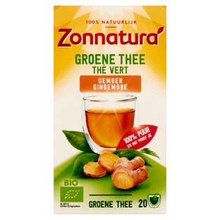 Zonnatura Groene Thee met Gember 20ST 