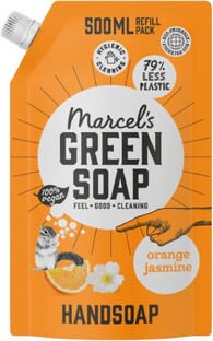 Marcels Green Soap Handzeep Sinaasappel & Jasmijn Navulling 500ML 