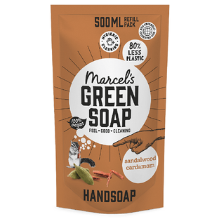 Marcels Green Soap Handzeep Sandelhout & Kardemom Navulling 500ML 