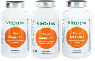 VitOrtho Meer-in-1 Man, Vrouw en Tiener Tabletten Combivoordeel 3ST 