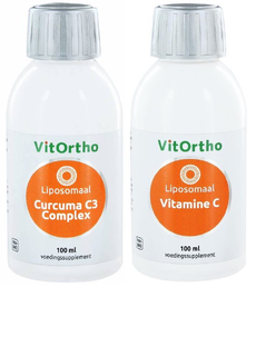 VitOrtho Liposomaal Curcuma C3 Complex + Vitamine C Combivoordeel 2x100ML 