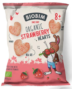 Biobim Organic Strawberry Hearts 8mnd+ 20GR 