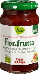 Fiordifrutta Jam Aardbeien en Wilde Aarbeien met Munt 250GR 