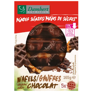 Damhert Minder Suikers Wafels Chocoladesmaak 165GR 