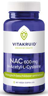 Vitakruid NAC 600mg N-Acetyl-L-Cysteïne Vega Capsules 60VCP 