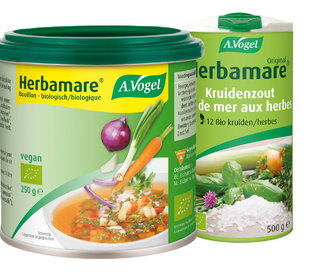 A.Vogel Herbamare Original Kruidenzout 500GR + Bouillonbasis 250GR Combiverpakking 2ST 