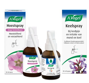 A.Vogel Keelspray 30ML + Hoestspray Droge Kriebelhoest 30ML Combiverpakking 2ST 