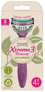 Wilkinson Xtreme3 Beauty Eco Green Wegwerpscheermesjes 4ST 