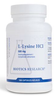 Biotics L-Lysine HCI 500mg Capsules 100CP 