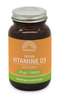 Mattisson HealthStyle Vitamine D3 25mcg Capsules 120VCP 