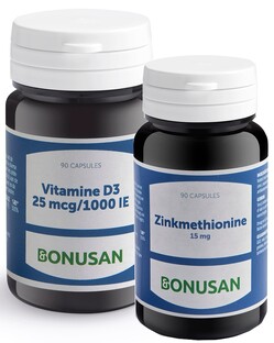 Bonusan Vitamine D3 25mcg/1000 IE + Zinkmethionine 15mg Combiset 2 stuks 