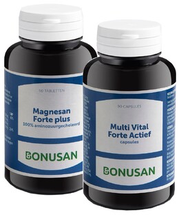 Bonusan Magnesan Forte Plus + Multi Vital Forte Actief Combiset 2 stuks 