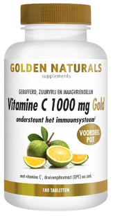 Golden Naturals Vitamine C 1000 mg Gold Tabletten 180VTB 