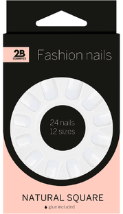 2B Nails Natural Square 24ST 