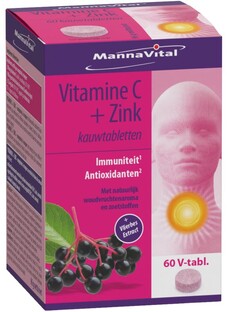 MannaVital Vitamine C + Zink Kauwtabletten 60VTB 