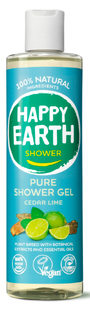 Happy Earth 100% Natural Shower Gel Cedar Lime 300ML 