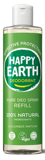 Happy Earth 100% Natural Deo Spray Cucumber Matcha Refill 300ML 