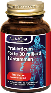 All Natural Probioticum Forte 30 miljard 13 stammen Capsules 30VCP 