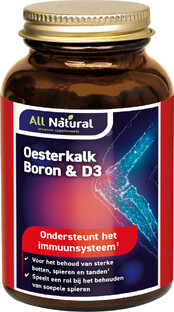 All Natural Oesterkalk, Boron & D3 Tabletten 90TB 