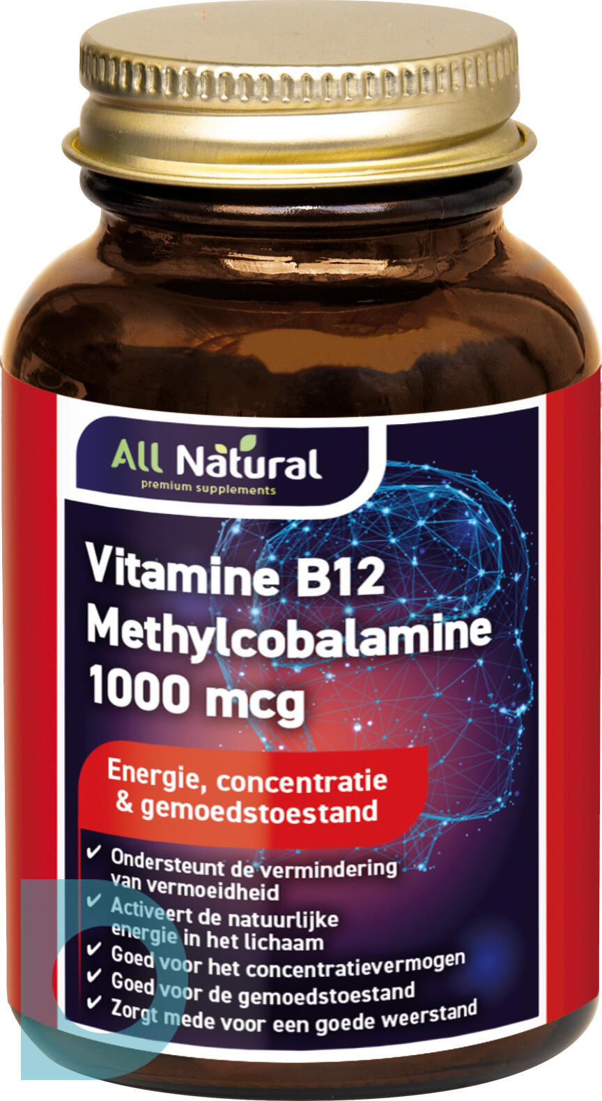 Geheim Vervelend Overvloedig All Natural Vitamine B12 Methylcobalamine 1000mcg Kauwtabletten kopen bij  De Onl