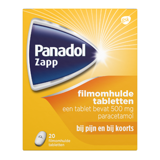 Panadol Zapp 500 mg Filmomhulde Tabletten 20ST 