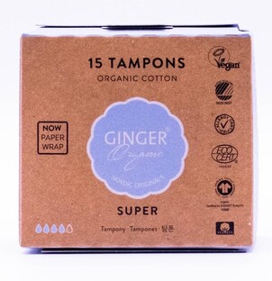 Ginger Organic Tampons Super 15ST 