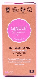 Ginger Organic Tampons Mini Met Applicator 16ST 