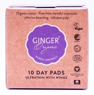 Ginger Organic Maandverband Ultradun 10ST 