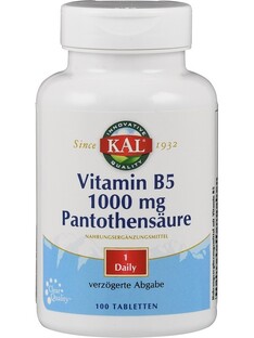 Kal Vitamine B5 1000mg Pantotheenzuur Tabletten 100TB 