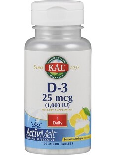 Kal Vitamine D3 25mcg tabletten 100TB 