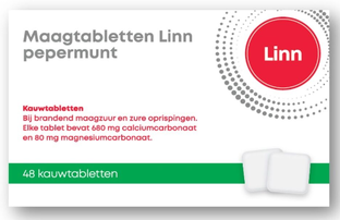 Linn Maagtabletten Pepermunt 48TB 