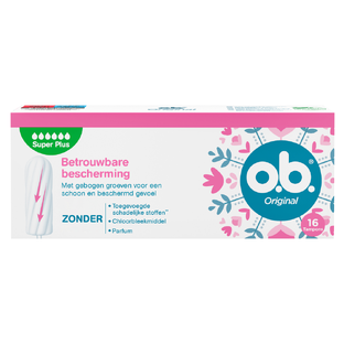 OB Original Tampons Super Plus - met gebogen groeven 16ST 