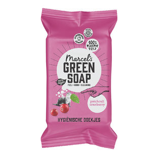 Marcels Green Soap Hygiënische Schoonmaak Doekjes Patchouli & Cranberry 60ST 