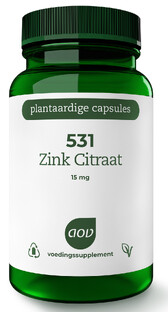 AOV 531 Zink Citraat 15mg Vegacaps 60VCP 