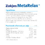 Metagenics MetaRelax Zakjes 40ZK Afbelding samenstelling