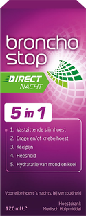 Bronchostop Direct Nacht 5-in-1 Hoestdrank 120ML 