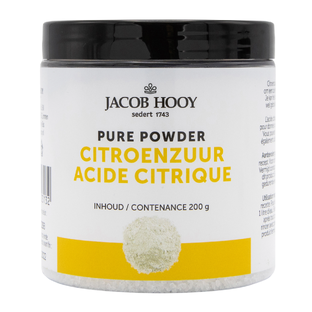 Jacob Hooy Pure Powder Citroenzuur Poeder 200GR 