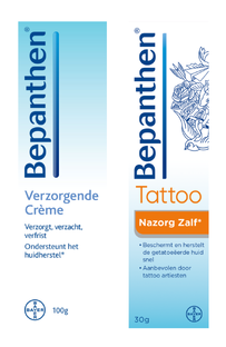 Bepanthen Tattoo Nazorgpakket met Nazorgzalf en Verzorgende Creme 2st 