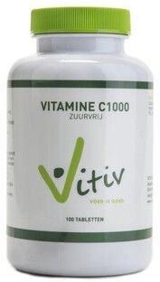 Vitiv Vitamine C1000 Zuurvrij Tabletten 100TB 